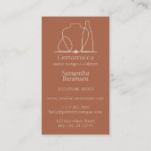 Terracotta Pottery Clay Ceramic Care Instructions Visitekaartje (Achterkant)