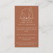 Terracotta Pottery Vase Ceramic Care Instructions Visitekaartje (Voorkant)