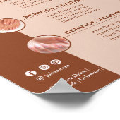 Terracotta Product Afbeelding Retro Boog Prijslijs Poster (Hoek)