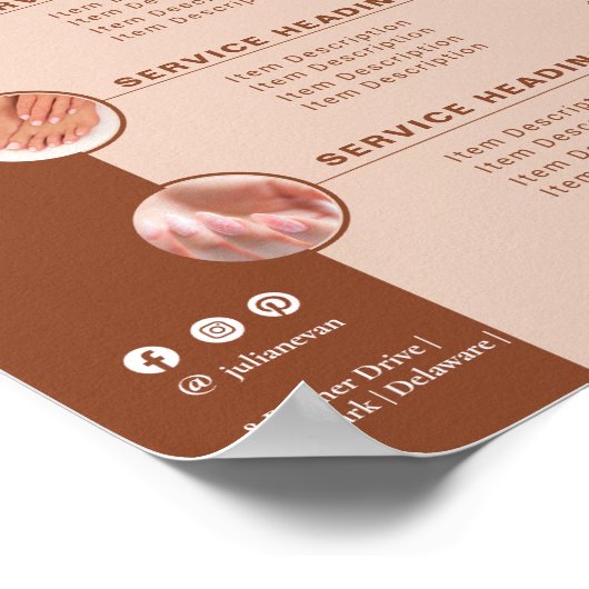 Terracotta Product Afbeelding Retro Boog Prijslijs Poster (Hoek)