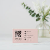 Terracotta Professional Company Logo QR-code Visitekaartje (Staand voorkant)