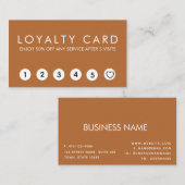 Terracotta Professional Minimalist Loyalty-Kaarten Visitekaartje (Voorkant / Achterkant)