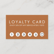 Terracotta Professional Minimalist Loyalty-Kaarten