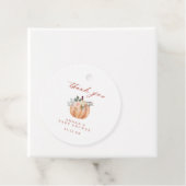 Terracotta Pumpkin Baby shower Hartelijk dank Bedankjes Labels (In situ)