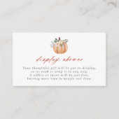 Terracotta Pumpkin en Rozen Display Shower Informatiekaartje (Voorkant)