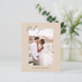 Terracotta QR code bruiloft dank u fotokaart (Staand voorkant)