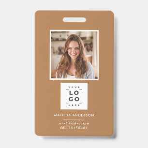 Terracotta QR code modern minimal foto abstract Badge
