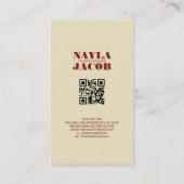 Terracotta Quilt Patchwork Handgemaakte kleding Visitekaartje (Achterkant)