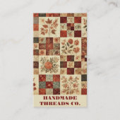 Terracotta Quilt Patchwork Handgemaakte kleding Visitekaartje (Voorkant)