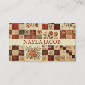 Terracotta Quilt Patchwork Handgemaakte kleding Visitekaartje (Voorkant)