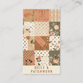 Terracotta Quilt Patchwork Handgemaakte Kleding Visitekaartje (Voorkant)