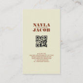 Terracotta Quilt Patchwork Handgemaakte kleding Visitekaartje (Achterkant)