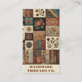 Terracotta Quilt Patchwork Handgemaakte kleding Visitekaartje (Voorkant)