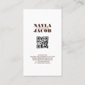 Terracotta Quilt Patchwork Handgemaakte kleding Visitekaartje (Achterkant)