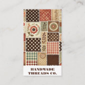 Terracotta Quilt Patchwork Handgemaakte kleding Visitekaartje (Voorkant)