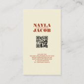 Terracotta Quilt Patchwork Handgemaakte kleding Visitekaartje (Achterkant)