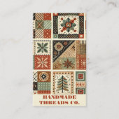 Terracotta Quilt Patchwork Handgemaakte kleding Visitekaartje (Voorkant)