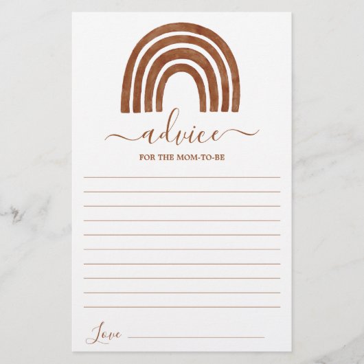 Terracotta Rainbow-advies voor de moeder om kaart  (Voorkant)