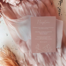 Terracotta Receptie Kaart | Boho handgetekend ontw