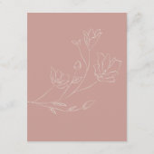 Terracotta Receptie Kaart | Boho handgetekend ontw (Achterkant)