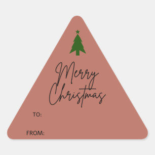 Terracotta Red Boho kerstcadeaus Sticker