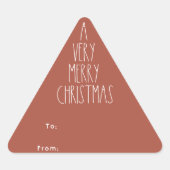 Terracotta Red Boho kerstcadeaus Sticker (Voorkant)