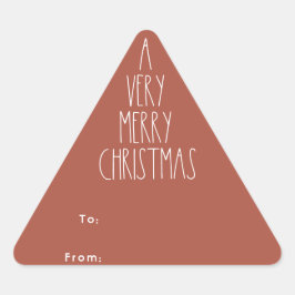 Terracotta Red Boho kerstcadeaus Sticker