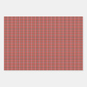 Terracotta Red Plaid Retro Color Inpakpapier Vel (Voorkant 3)