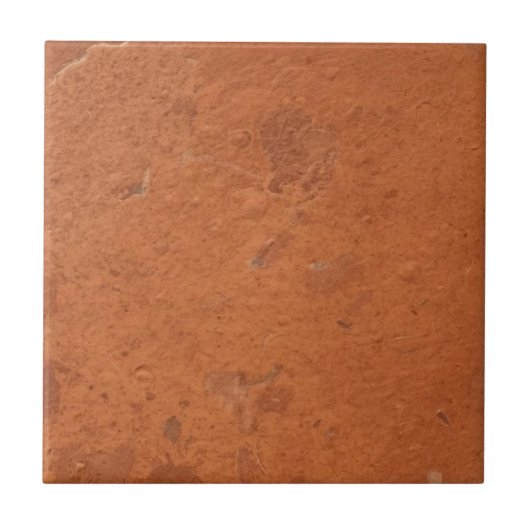 Terracotta red simple rustic  tegeltje (Voorkant)