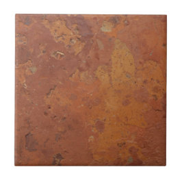 Terracotta red simple rustic  tegeltje