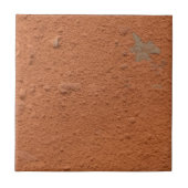 Terracotta red simple rustic  tegeltje (Voorkant)
