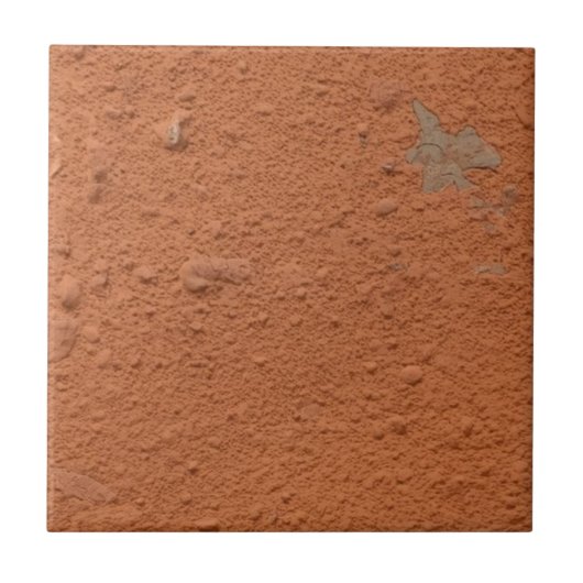Terracotta red simple rustic  tegeltje (Voorkant)