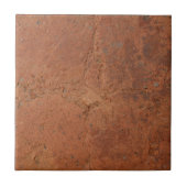 Terracotta red simple rustic  tegeltje (Voorkant)