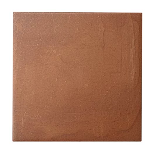 Terracotta red simple rustic  tegeltje (Voorkant)