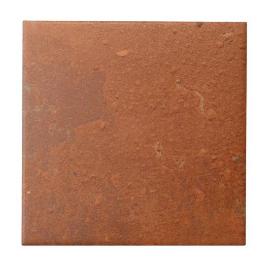 Terracotta red simple rustic  tegeltje (Voorkant)