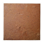 Terracotta red simple rustic tegeltje (Voorkant)