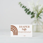 Terracotta Regenboog Luier Raffle Behuizing Kaart (Staand voorkant)