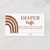 Terracotta Regenboog Luier Raffle Behuizing Kaart (Voorkant)