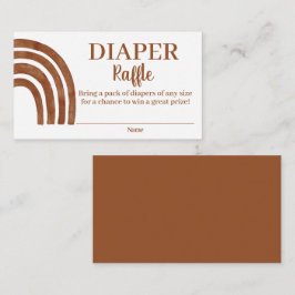 Terracotta Regenboog Luier Raffle Behuizing Kaart