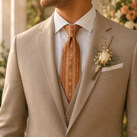 Terracotta Regency Diamant Stropdas