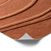 Terracotta reliëf golftextuur poster (Hoek)