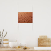 Terracotta reliëf golftextuur poster (Keuken)