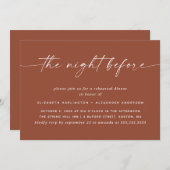 Terracotta repetitiediner | Fall Wedding Clay Kaart (Voorkant / Achterkant)