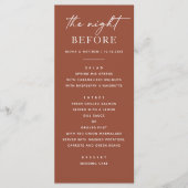 Terracotta repetitiediner | Herfst avond ervoor Menu (Voorkant)