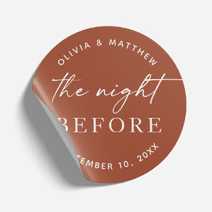 Terracotta repetitiediner   Nacht voor de Herfst Ronde Sticker