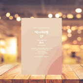 terracotta retro  70s bruiloft kaart