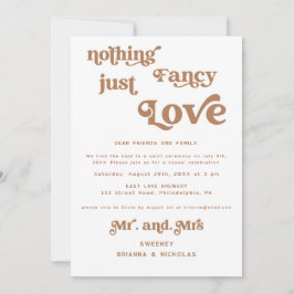 Terracotta Retro Elopement Huwelijksfoto Kaart