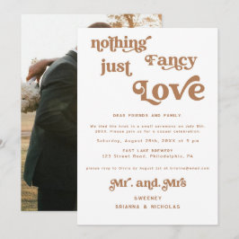 Terracotta Retro Elopement Huwelijksfoto Kaart