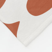 Terracotta Retro Groovy Baby Bloemen Patroon Fleece Deken (Hoek)