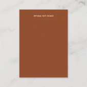 Terracotta Retro Groovy Boho Bloemen Details Informatiekaartje (Achterkant)